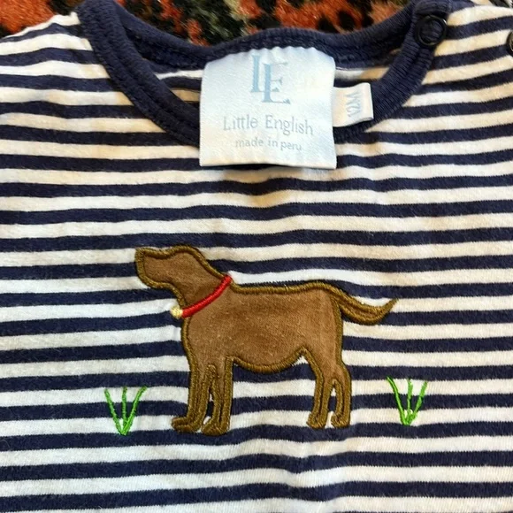 Little English Striped Onesie - Picture 2 of 3